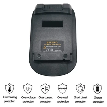 

BSP20PO Battery Adapter for Black Decker/Stanley/Porter Cable 20V Li-Ion Battery Used Convert for Porter Cable PC18BL