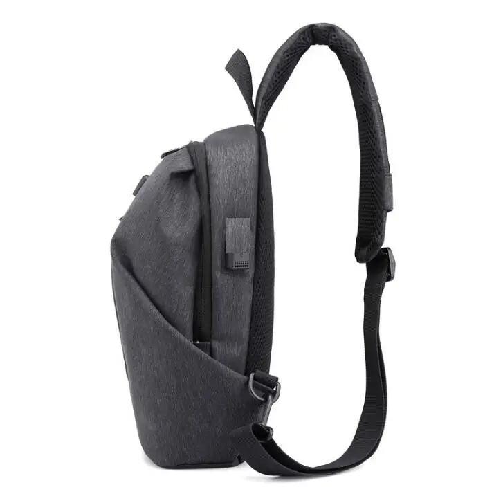 Fashion new shoulder chest bag men's small backpack reflective anti-splashing Oxford cloth slung business pockets