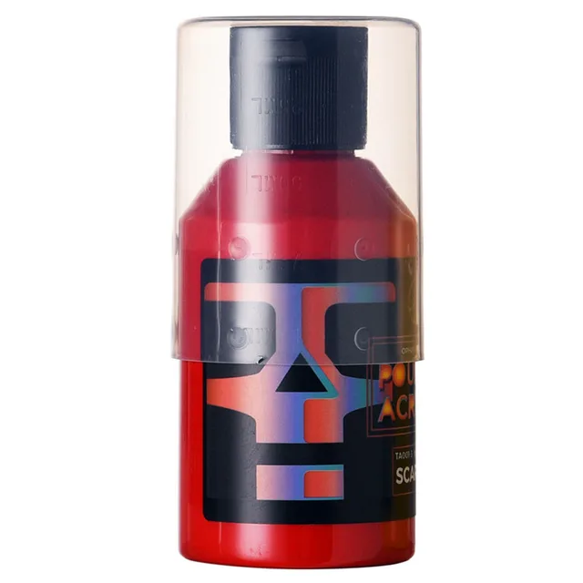 OPHIR 100ML Professional Pouring Acrylic Paint Fluid Marbling Paint for Artist DIY Art Supplies 36 Colors for Choose NO.3 SCARLET