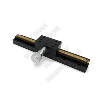 

130mm Stroke 5'' X Axis 150MM Manual Displacement Trimming Platform Guide Stage Fine Tuning Sliding Table Camera Position Optics