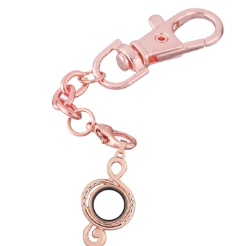 

10pcs/lot Music notation hook crystal open locket Key Ring twist Memory Living Magnet Glass Keychains Locket for Floating charms