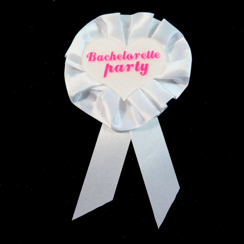 Whitehebacheloretpar 10 шт. белый блестящий значок с сердцем Женская курица брошь для вечеринки невесты, чтобы быть девичником булавка для матери, чтобы быть пуговицей свадебный подарок - Цвет: Whitehebacheloretpar