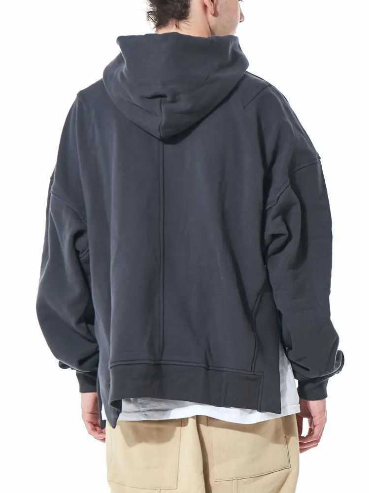Важные брюки Fear of God Однотонные непрошитый край негабаритных пуловер Толстовка G-DRAGON Kanye