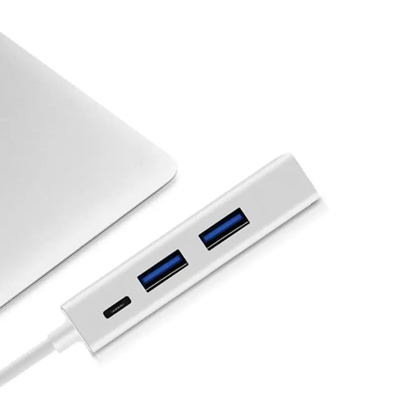 Ajiuyu USB C концентратор type-c адаптер Thunderbolt 3 RJ45 гигабитный сетевой порт Ethernet USB 3,0 Узловая док-станция мульти-Сплиттер конвертер
