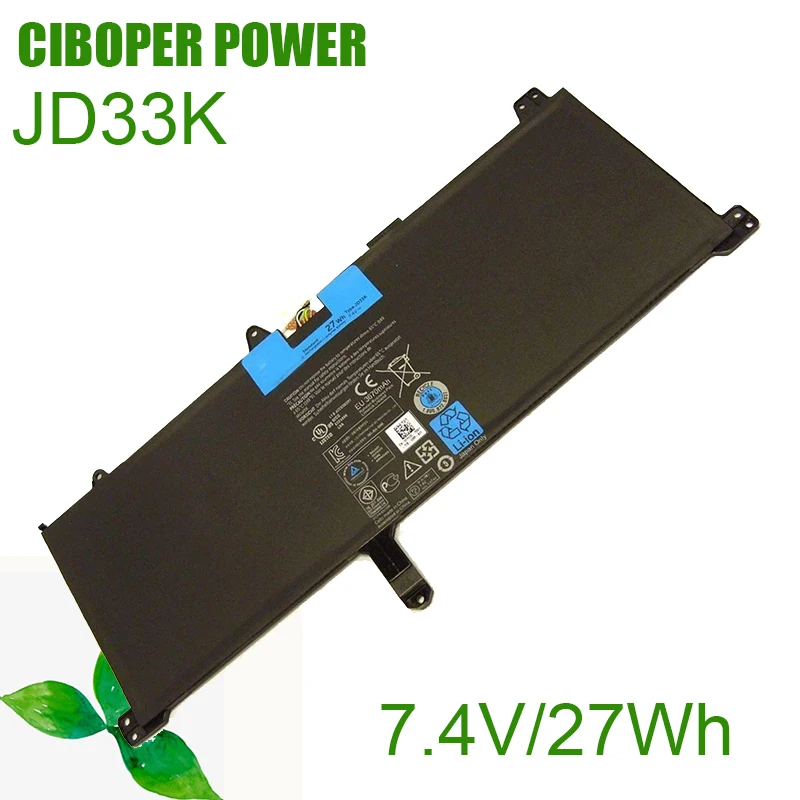 

CP подлинный новый планшетный аккумулятор JD33K 7,4 В/27 Вт/ч для XPS 10 серии 0FP02G 21TTR