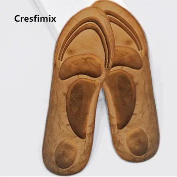 

Cresfimix unisex comfortable winter warm plus size shoes insert insoles men black foot soft pads comfortable insoles a5586