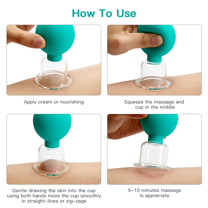 Rubber Massage Body Cups Anti Cellulite Suction Glass Cup for Face Facial Skin Lifting Tool Vacuum Cupping Massage Beauty Health 2