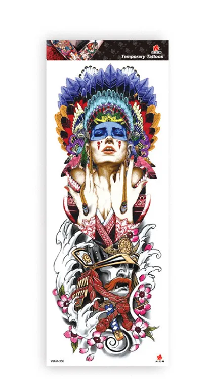 

Adhesive Cool Large Arm Sleeve Tattoo Waterproof Temporary Tatoo Fake Art Sticker Full ArmTotem Tatto