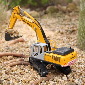 

1：50 Children's Simulation CarToy Alloy Engineering Vehicle Excavator Model Gift Learning kids toys juguetes brinquedos игрушки