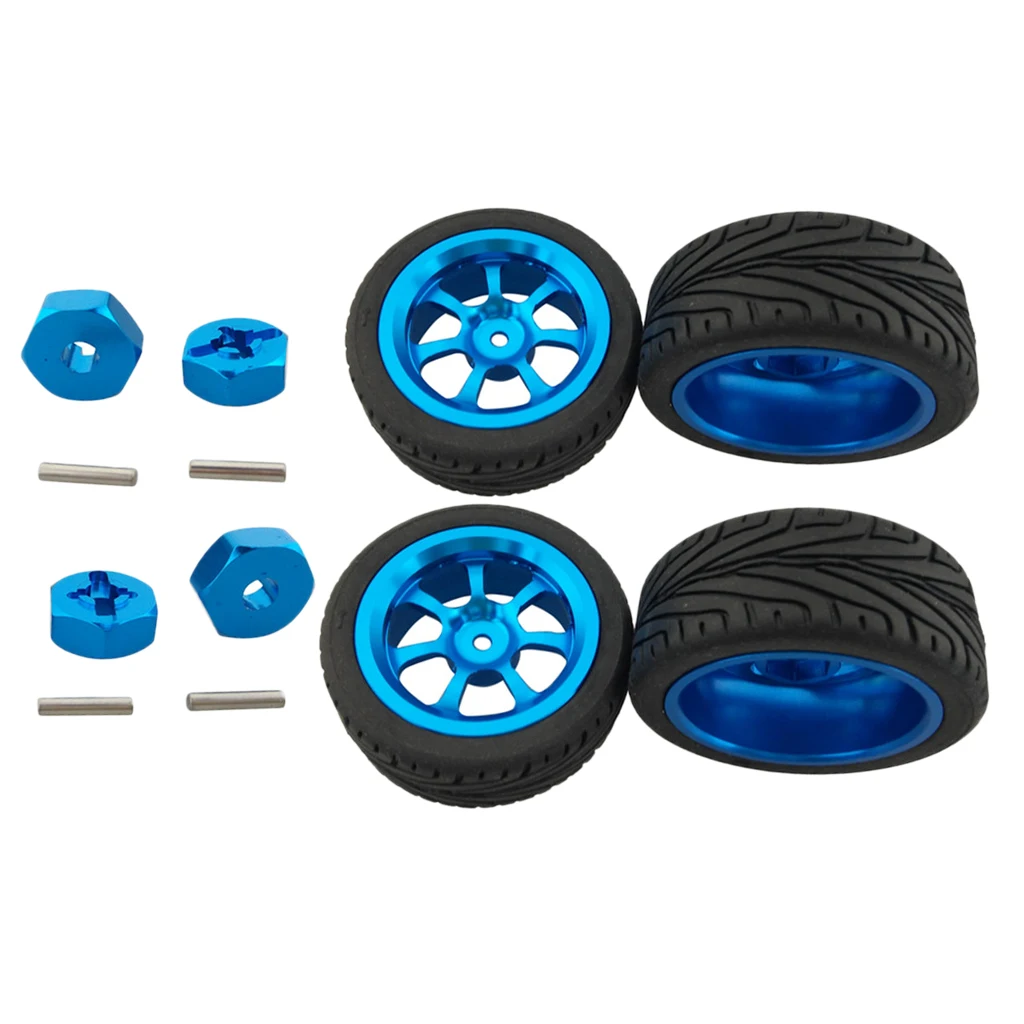 Set/4Pcs Tires Wheel & Hex Nuts for 1:18 Wltoys A959-B A959 A969 A949 A979 K929 A969-B