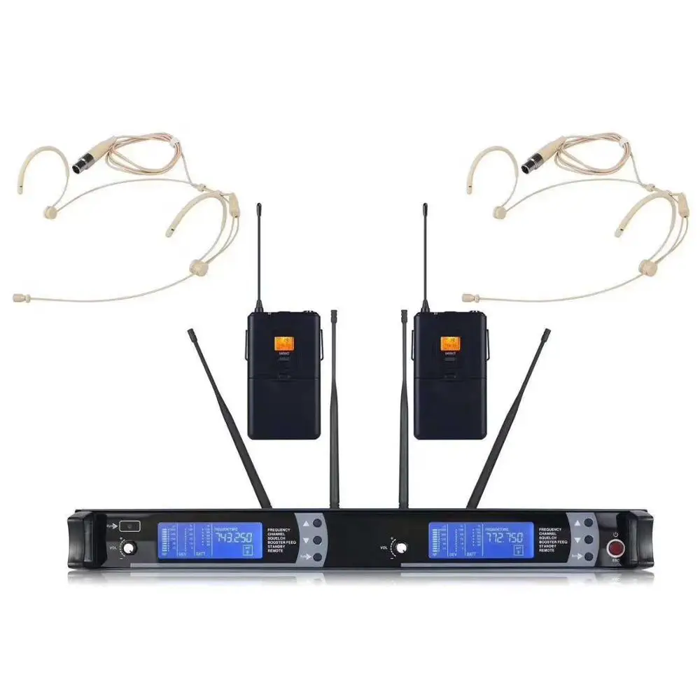 

Leicozic True diversity Stage wireless Headset microfono uhf microfone mikrofon wireless uhf microphone 615-655/780-820Mhz