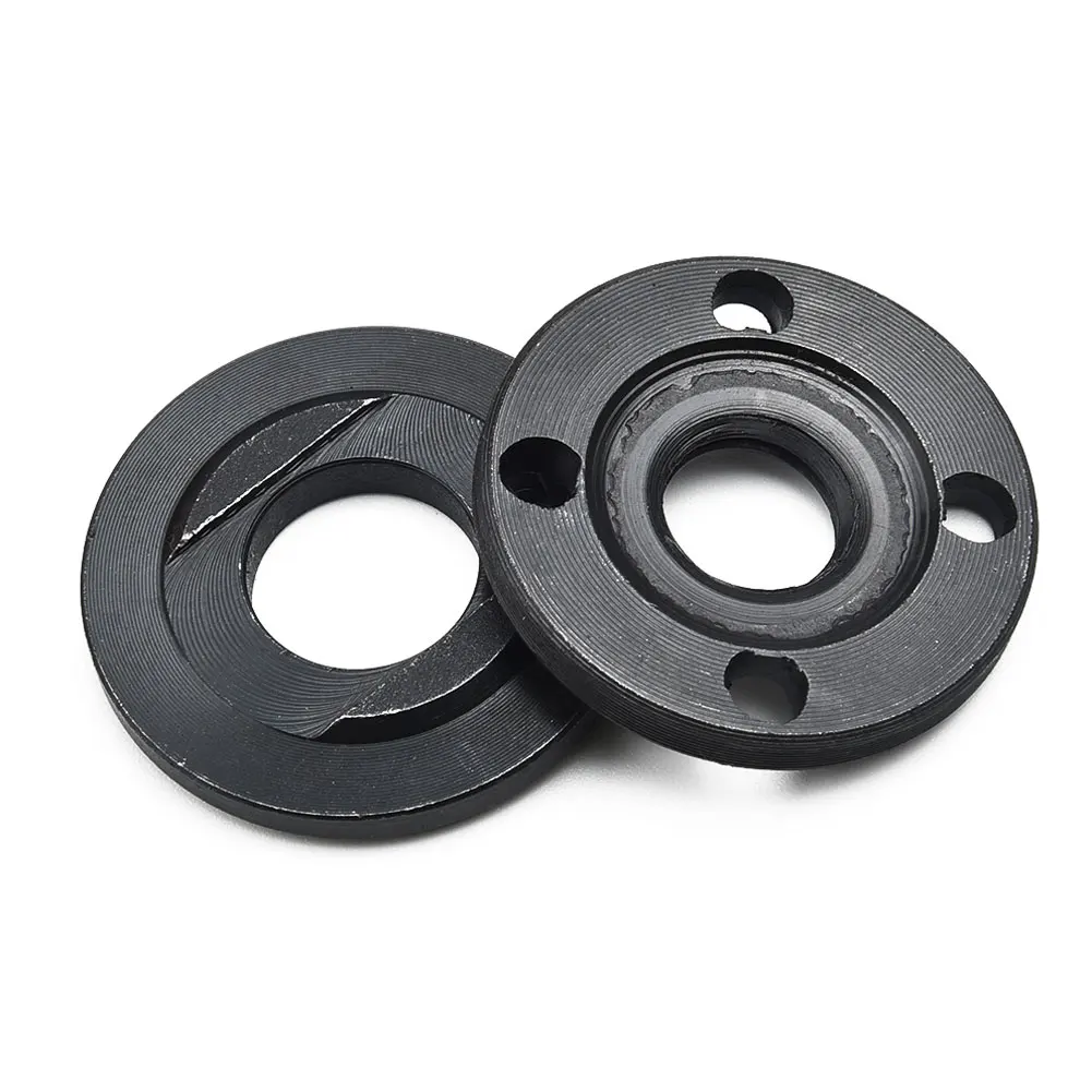 2pcs m14 thread angle grinder inner outer flange nut set tools for 14mm spindle thread power tool grinders steel lock nuts 2pcs M14 Thread Angle Grinder Inner Outer Flange Nut Set for 14mm Spindle Thread Power Tool Grinders Nuts Grinding Tools