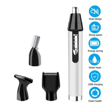 

Multifunctional Four In One Professional Nose Ear Hair Trimmer For Men Shaving Safe Electric Nostril Nasal Clipper For Men