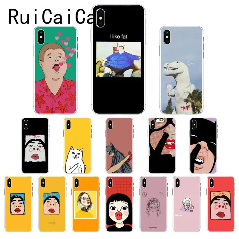 Чехол для телефона Ruicaica Funny Fat Man Love Heart с изображением динозавра iPhone 8 7 6 6S Plus X XS MAX 5