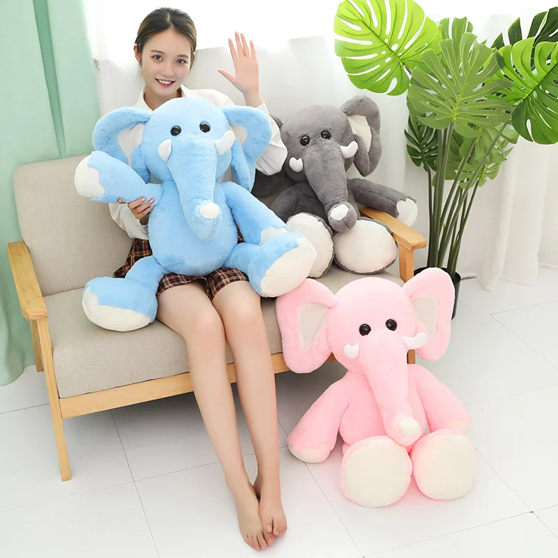 75 см Высококачественная мягкая плюшевая игрушка Kawaii Elephant с героями мультфильмов, животными, слоном, мягкая кукла, подушка, детский подарок на день рождения