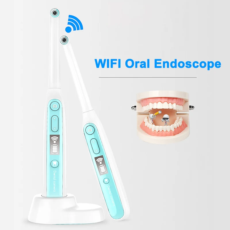 

Wireless HD WiFi Intraoral Camera Endoscope Borescope with 8 LED Oral Dental Care QS888