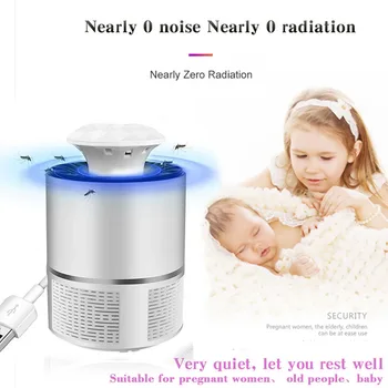 

Indoor USB Photocatalyst Mosquito Killer Lamp UV Purple Light Anti Fly Mosquito Insect Repellent Repeller For Bedroom Office