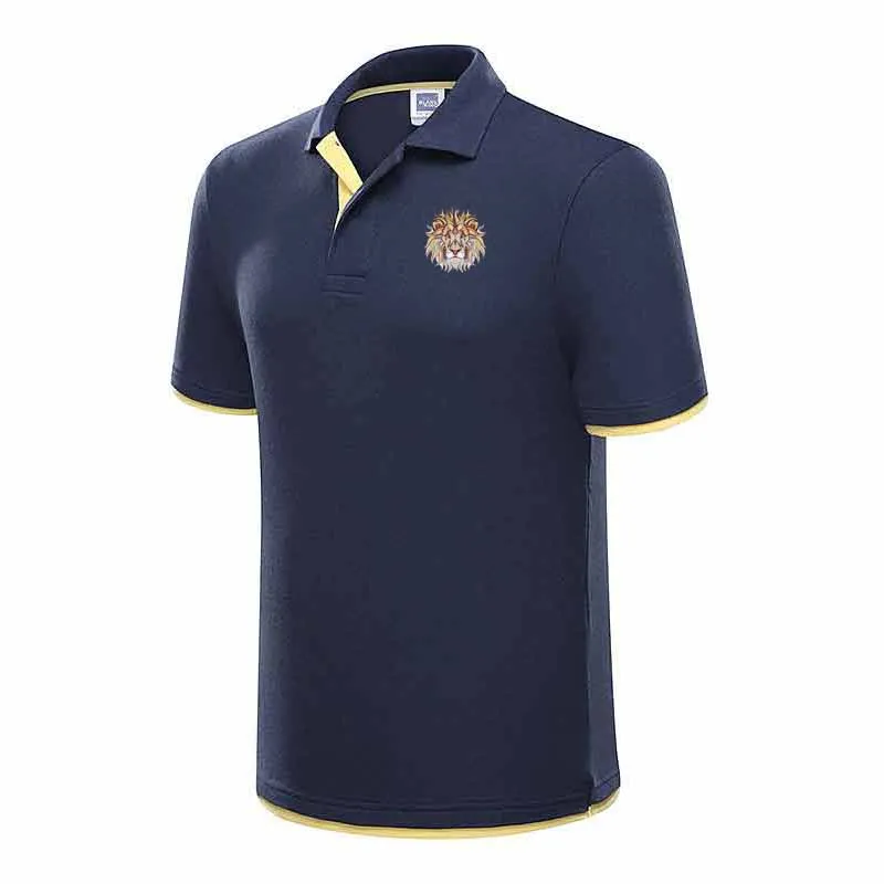 Plus Size XS-3XL Brand Lion head New Men's Polo Shirt High Quality Men Cotton Short Sleeve shirt Brands jerseys Summer Mens polo