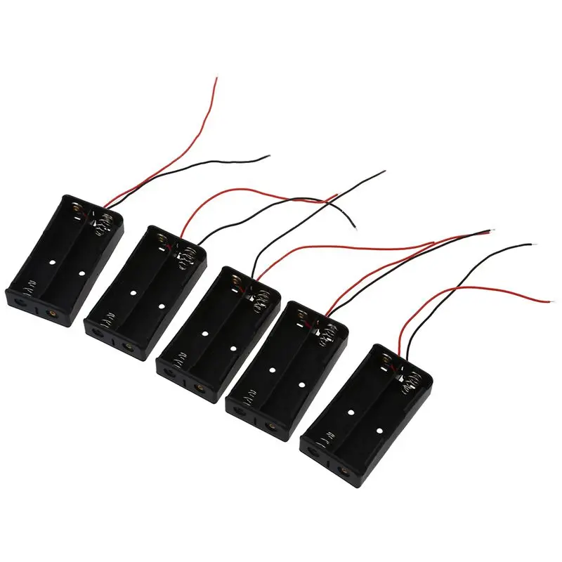 5 pcs 2 x 3 7 V 18650 Battery Holder Boxes Cases