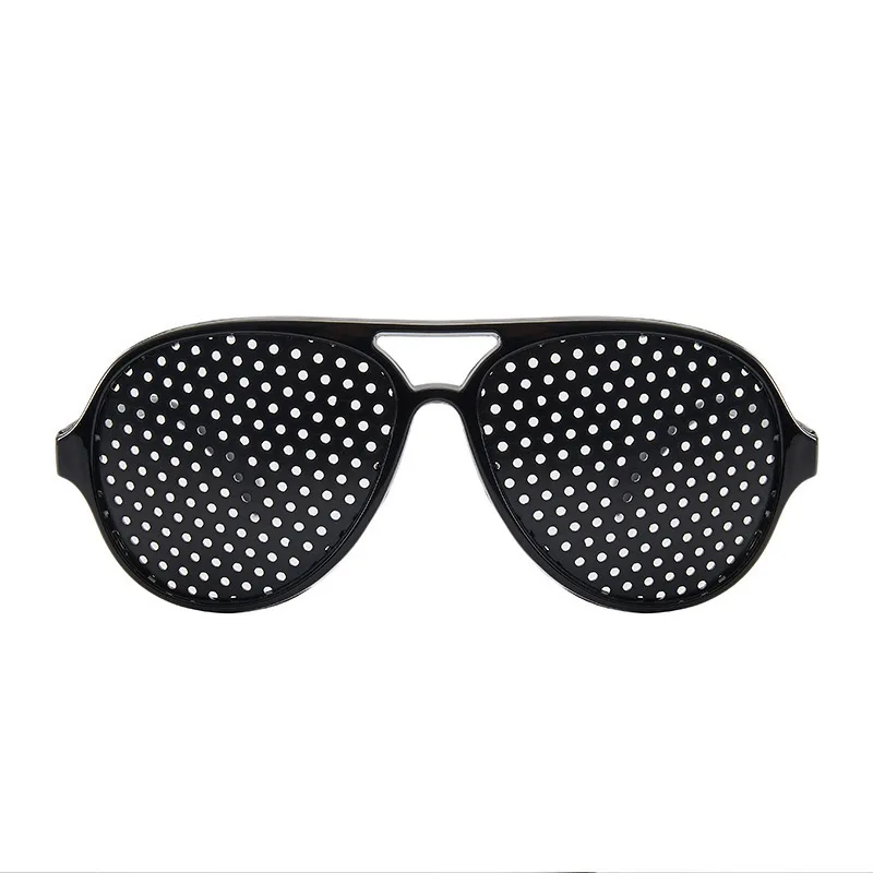 Fashion Relieve Pinhole Glasses Men Corrective Anti-Fatigue Myopia Glasses Reading Black Frame Protector Eyesight Improve Vision
