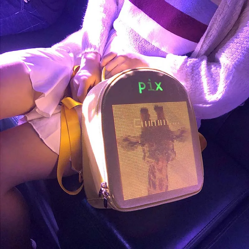

Pix Smart APP Control LED Backpack Backpack Shining Backpack Night Light Sports Advertisement WOMEN'S Bag