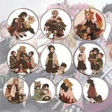 

Free Shipping Anime Demon Slayer: Kimetsu no Yaiba Brooch Pin For Backpacks Cartoon Pin Badge Decoration Brooches Metal Badges