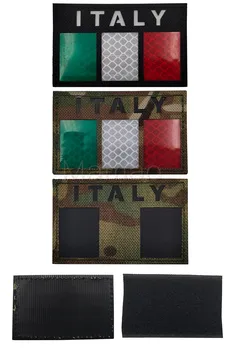 

ITALY Infrared IR Patch Italian Italia Flag Reflective Patch Badge Military Army Patch tactical Armband Italy flag Applique