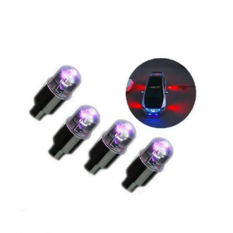 

Hot New Wholesale Auto Accessories Bike Supplies Neon Blue Strobe LED Tire Valve Caps car-styling accessories 2082