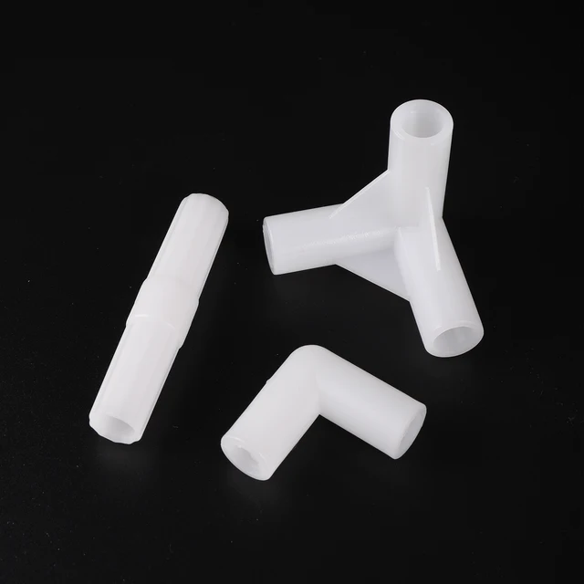 5 Dcs Id 8 Mm -Es Műanyag Csatlakozó Sztereoszkópos Póló Könyök Egyenes Ízületi Öntözési Vízcsatlakozó Diy Sátor Építő Szerelvények