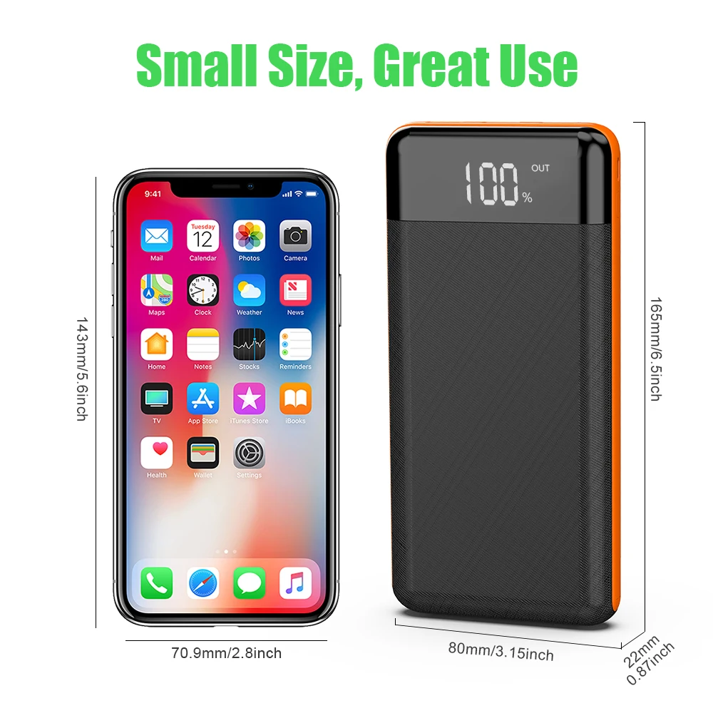 Внешний аккумулятор с ёмкостью 25000 мАч для iPhone X Xr Xs max 11 12 Pro Samsung Huawei P30 Mate30p|Внешние