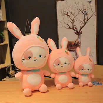 

25-45cm Cat Cute Plush Toy Stuffed Animals Plushies Toys Kawaii Soft Plushie Cotton Pillow Cushion for Children