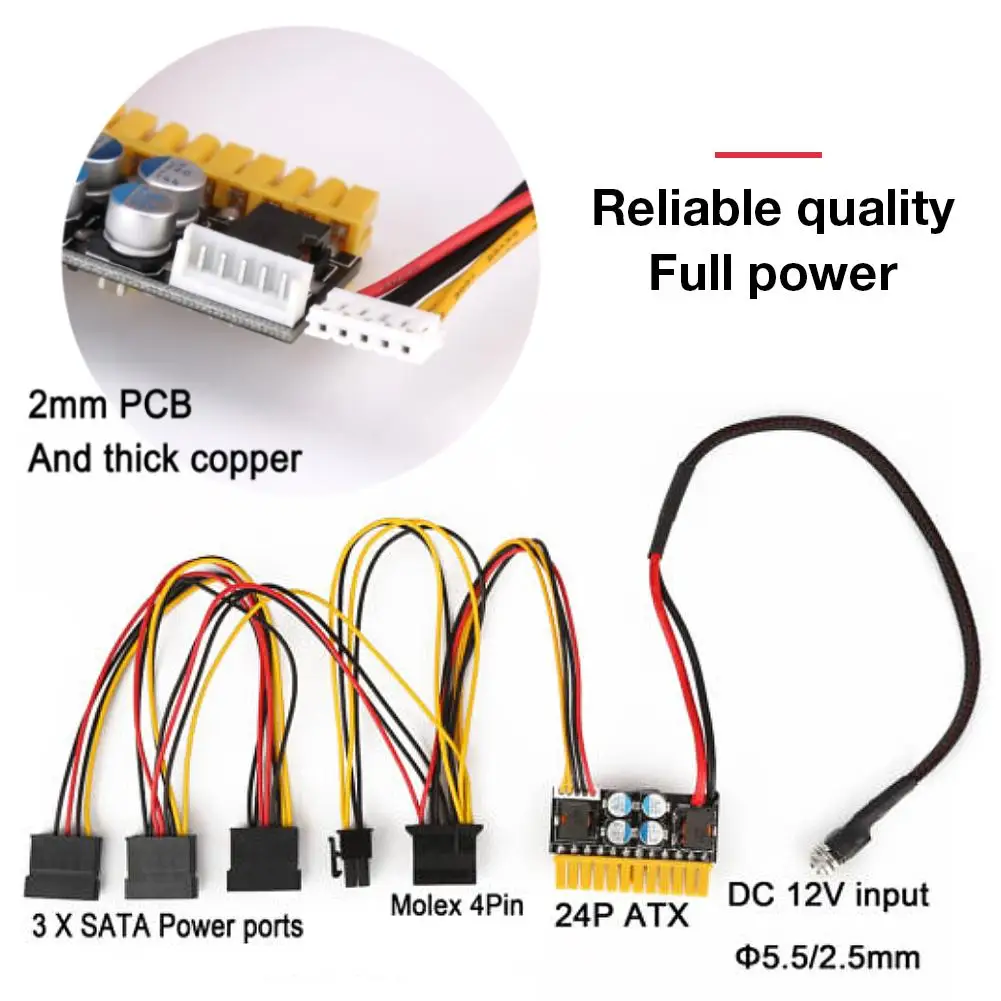 12V 180W 24Pin Mini PicoPSU DC-ATX Power Supply High Inline Module For Integrated POS Set-top Boxes Web Servers | Компьютеры и офис