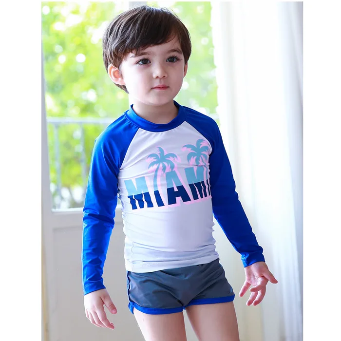 

2017 New Style South Korea Children Sun-resistant Split Type Long-sleeved Swimsuit Men And Women Children Sweet Cute Cartoon-Qui