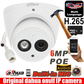 

Mutil language version H.265 6MP POE IP Camera IPC-HDW4633C-A poe dome IP camera IPC-HDW4633C-A 6MP waterproof poe camera