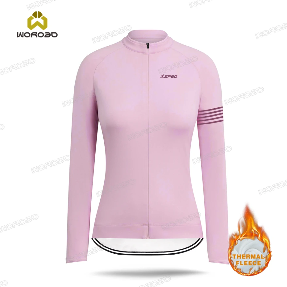 

Winter Cycling Clothing Jersey Thermal Fleece Woman Long Sleeve Shirt Lady MTB Road Bike Tops Training Uniform Maillot Ciclismo