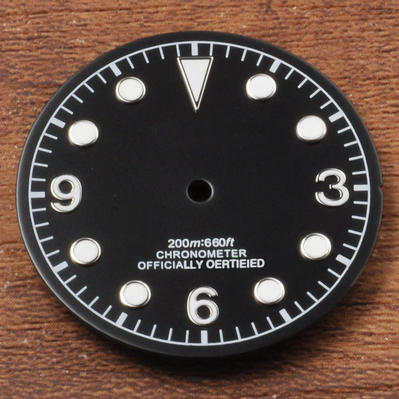 Детали часов, 30,4 мм черный/кофейный стерильный циферблат из розового золота для Unitas ETA 2824 2836 автоматический механизм CD2010