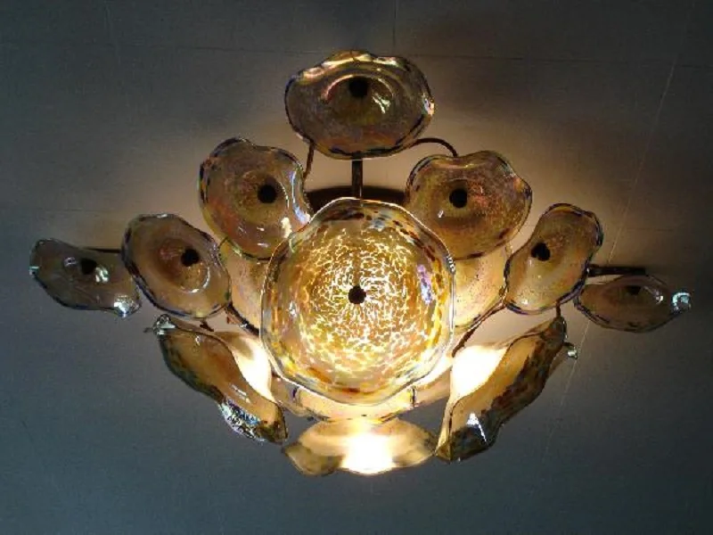 

Светильник енная лампа из муранского стекла, декоративная стеклянная тарелка ручной работы для свадьбы