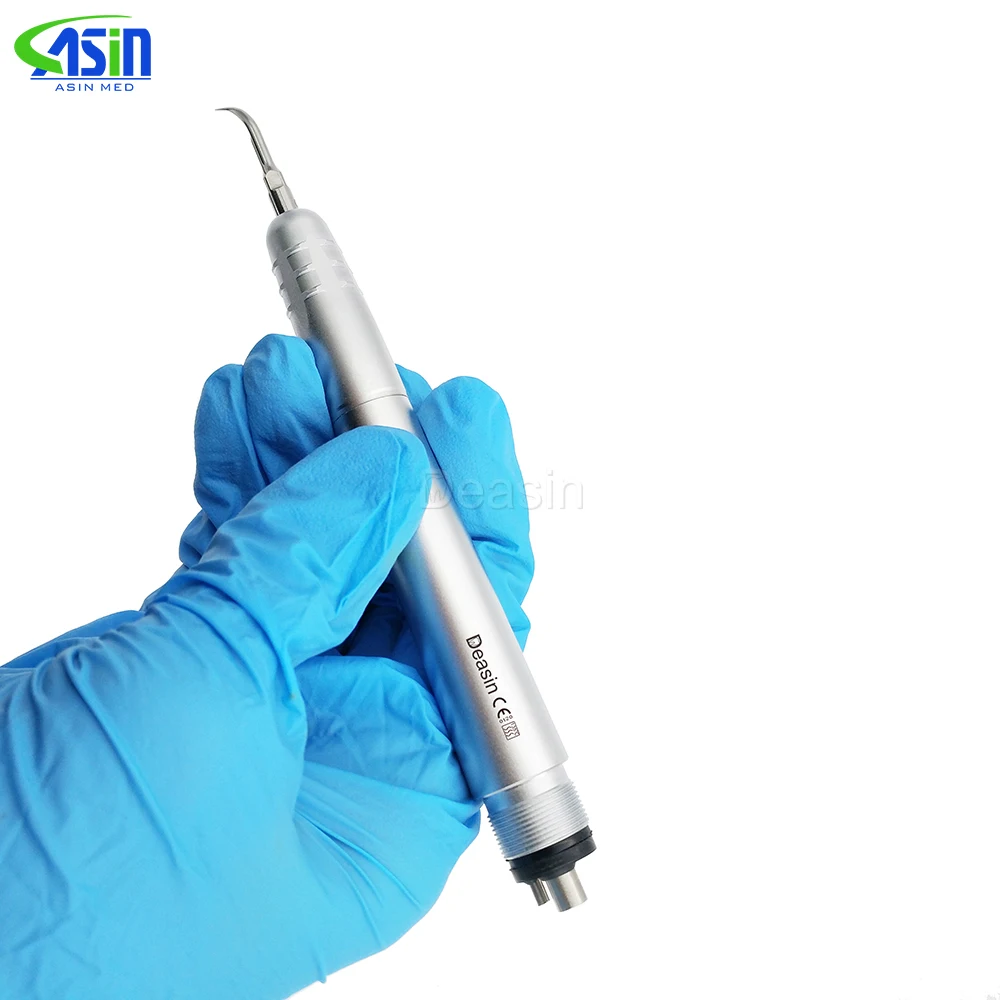 

Dental Ultrasonic Air Scaler with 3 Tips Teeth Cleaning 4 Holes Handpiece Whiten Teeth Cleaner
