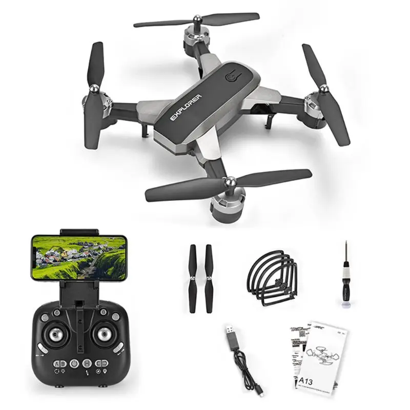 WI FI FPV Дрон с камерой 4K 1080P двойная Камера один ключ снять посадка Безголовый режим