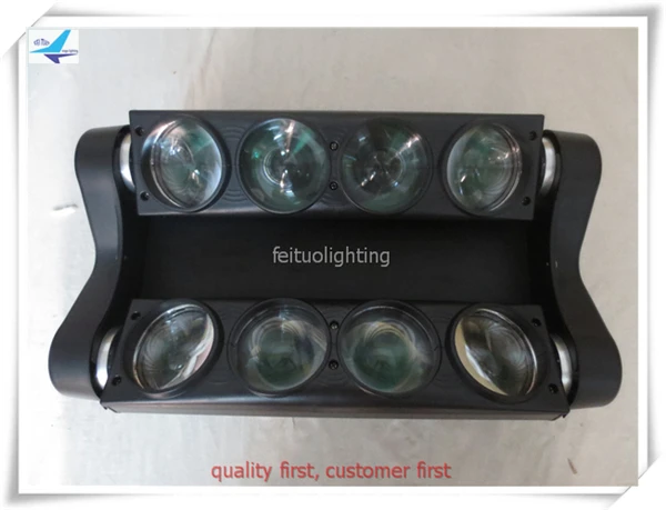 E-2x-8x с футляром Cree Leds 4 цвета 8X10 Вт RGBW Мини светодиодный Луч-паук движущийся головной свет Полноцветный Мини-пучок 8 глаз светодиодные пауки 8*10 Вт белый свет движущаяся головка dj диско ступенчатое устройство