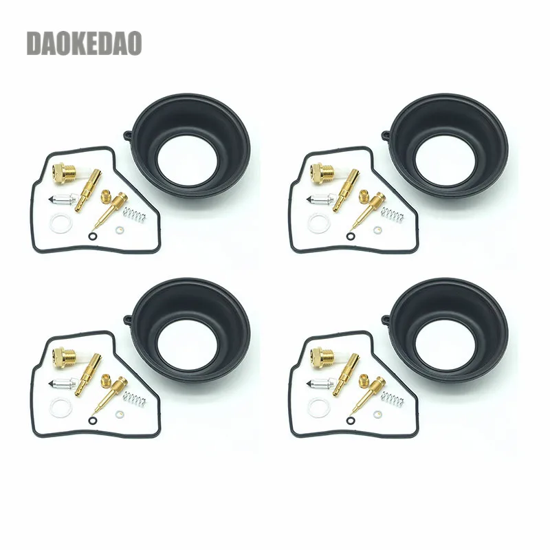 

4 Carburetor Repair Kit Vacuum Diaphragms for Honda VF500C V30 Magna VF500F Interceptor VF500 VF 500 C F for Keihin CV Carb Jets