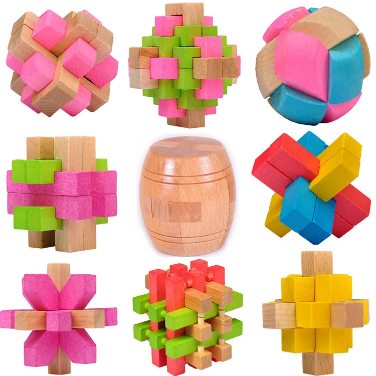 Burr Puzzle Luban Lock разблокировка циклическая Повседневная развивающая игрушка девять серийных разблокировочных игрушек Luban строительные блоки