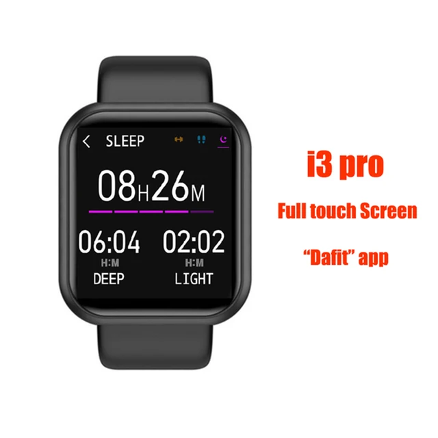 I5 Sport Smartwatch Women Men Heart Rate Blood Pressure Fitness Tracker Kids Smart Clock For Android IOS Smart Watch PK IWO P80 i3-pro Black