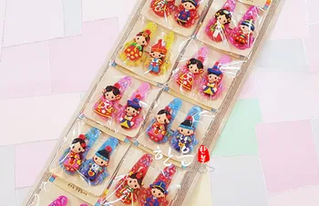 

Korean Handicraft Korean Dress Doll Color Head Card Children Hair Ornament Hair Card Hair Pin Girls Hair Accessories