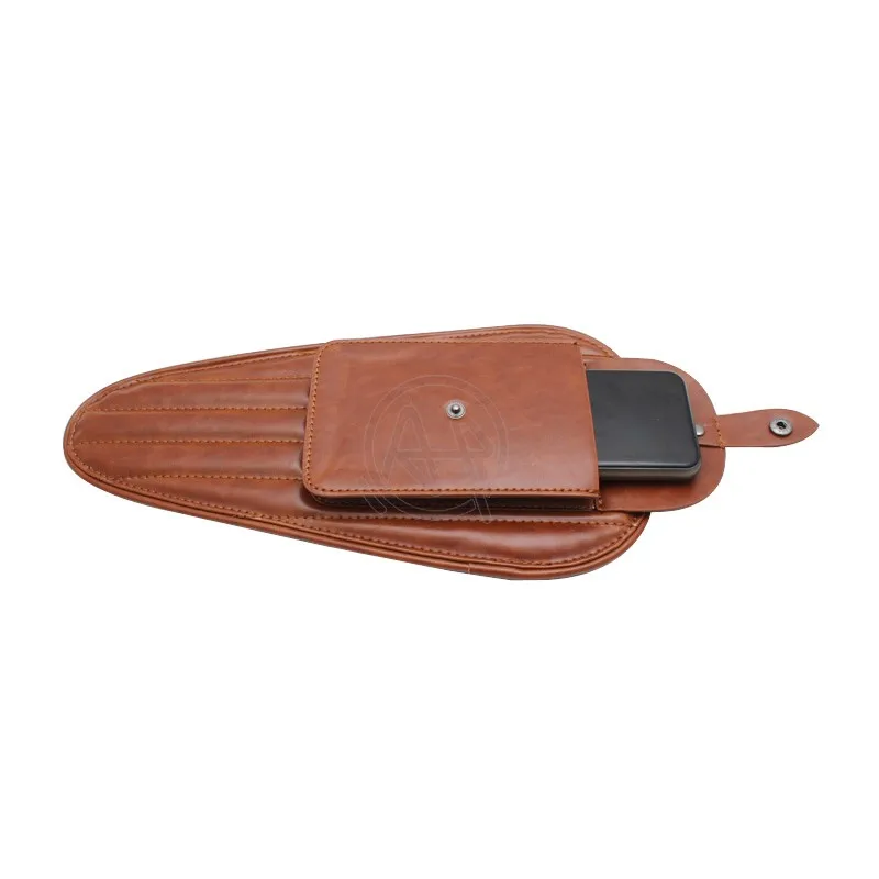 Motorcycle Universal PU Leather Fuel Tank Chap Cover Panel Bag For Triumph Bonneville T100 Harley Softail Street Bob FXBB