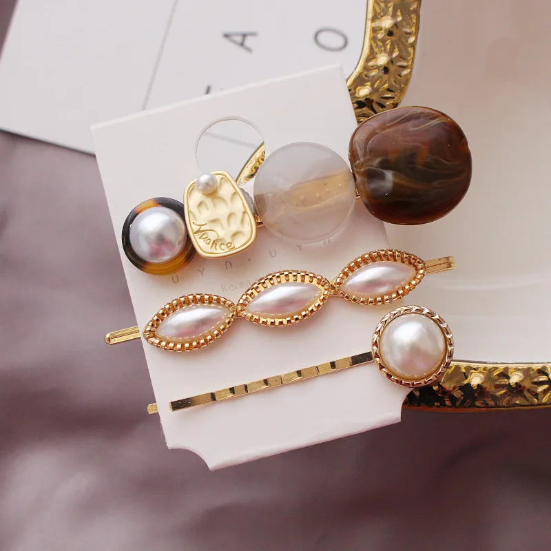 60 компл./лот 3 шт./компл. DIY Простые мульти винтажные уксусная кислота шпильки мультфильм заколки для волос с жемчугом Инструменты для укладки аксессуары HA684