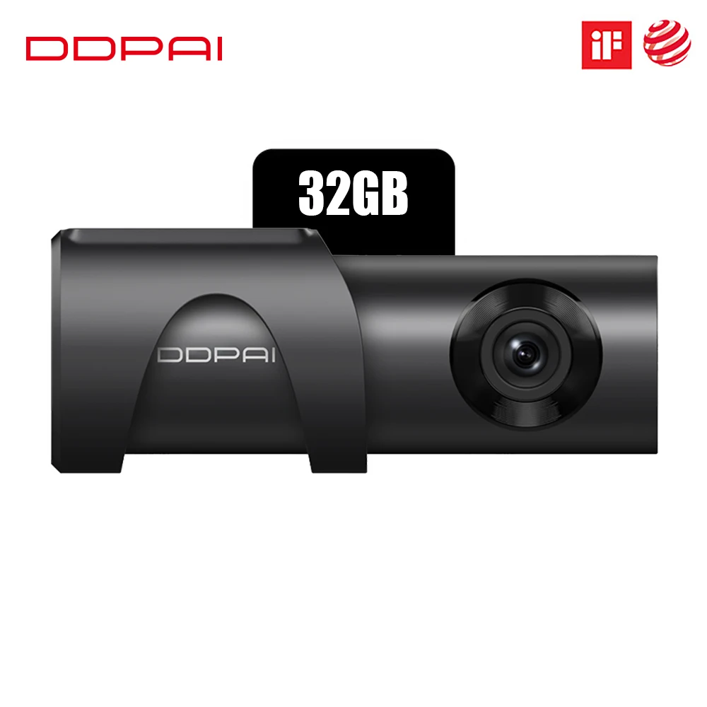 Видеорегистратор DDPai Mini3 1600P 32 ГБ с функцией ночного видения и датчиком движения |