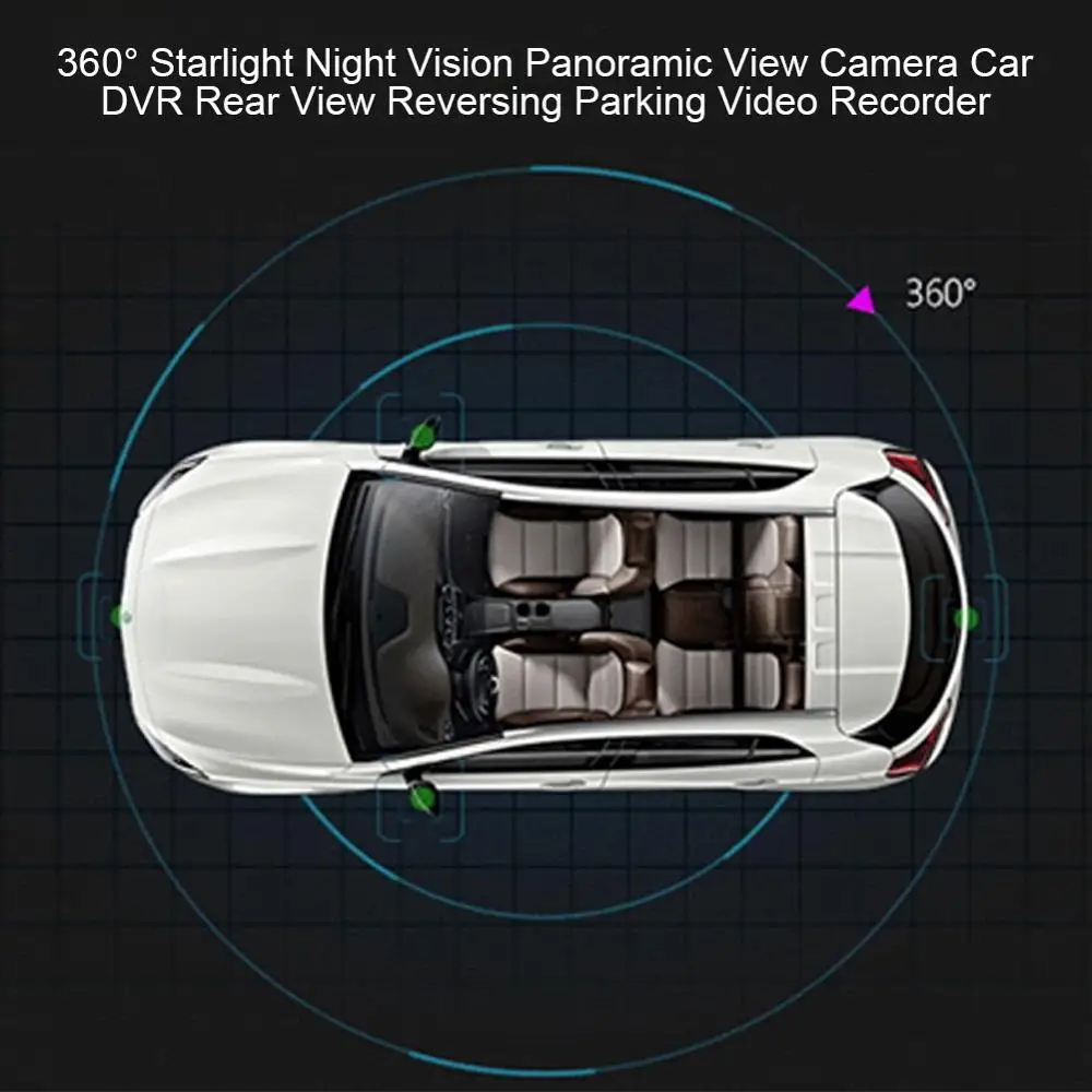 DVR камера 360 Starlight ночного видения панорамная заднего вида Автомобильный