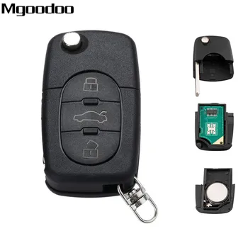 

Mgoodoo 2Pcs 433MHz Auto Remote Folding key Entry Fob ID48 Chip Transponder Chip For Audi A6 TT 4D0837231K Old Models 3 Buttons