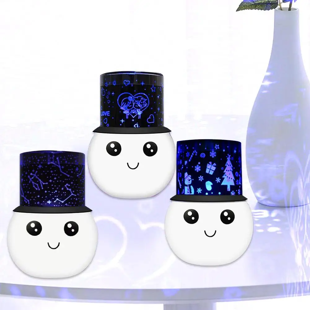 Светодиодный проектор со звездами, usb зарядка, синий ночной Светильник для детей, друзей, влюбленных